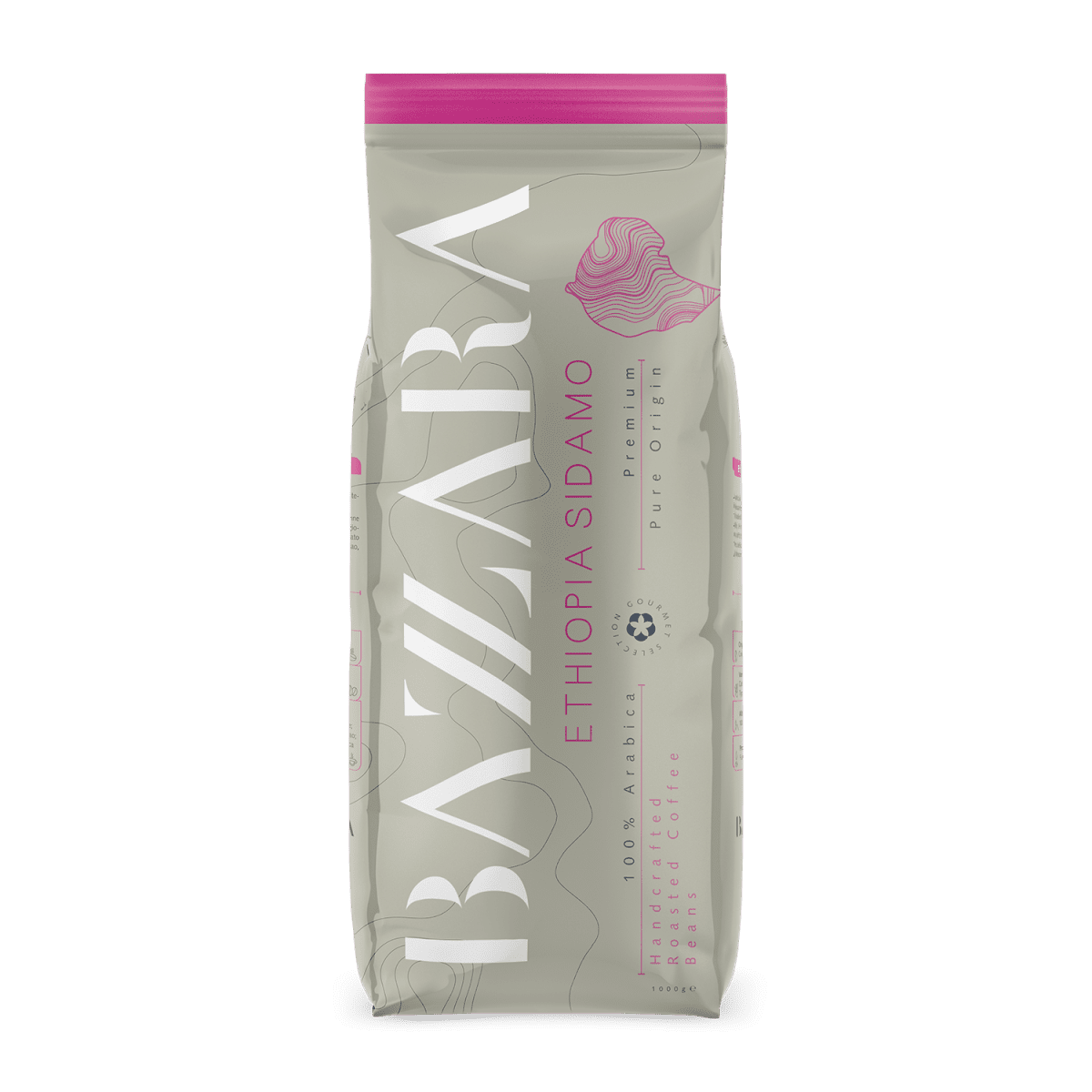 Bazzara Cafea Boabe Ethiopia Sidamo 1kg - Arabica Cu Aroma Intensa