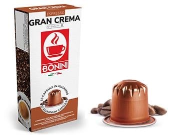 Bonini Gran Crema 10 Capsule Cafea Arabica Intensitate 8 Compatibile Nespresso