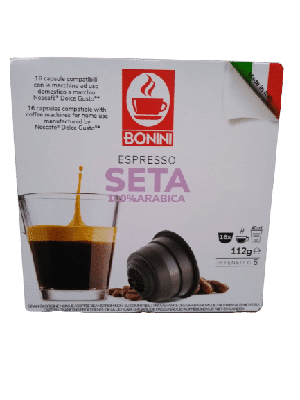 Bonini Seta capsule compatibile Dolce Gusto 16 buc arome de migdale si fructe uscate
