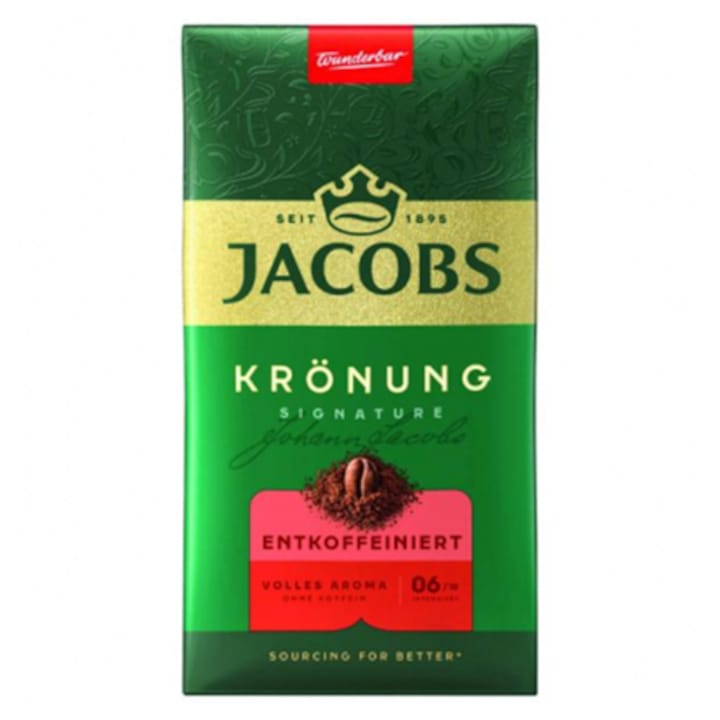 Cafea Jacobs Kronung macinata fara cofeina