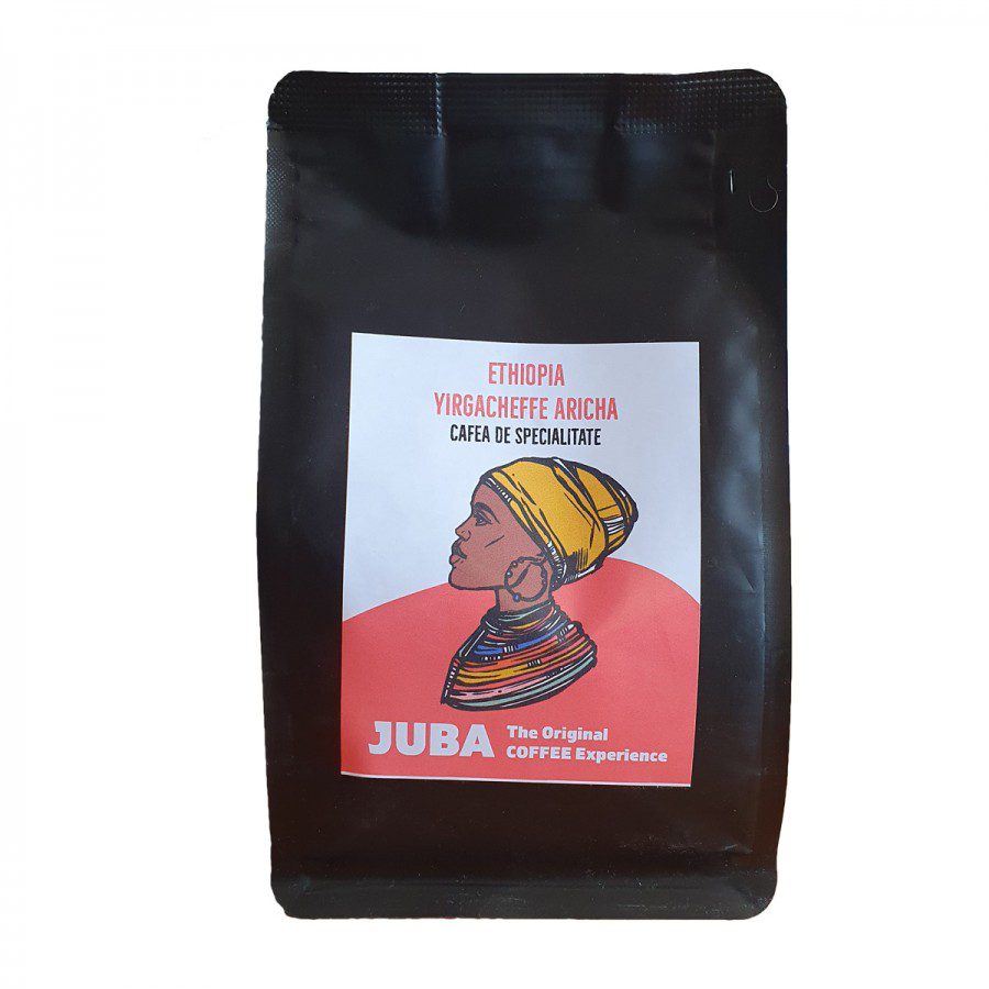 Cafea boabe Juba Ethiopia Yirgacheffe Aricha 250g Aroma ciocolata cirese aciditate bogata