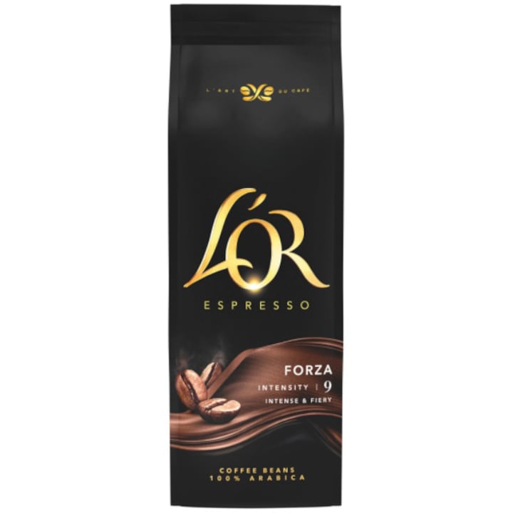 Cafea boabe Lor Espresso Forza intensitate 9 500g energizanta pentru espressor
