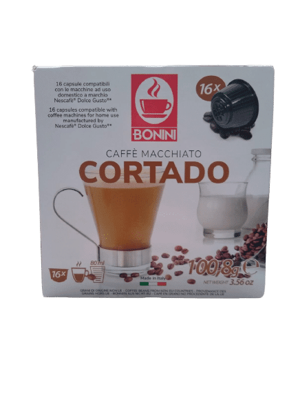 Capsule Cafea Bonini Cortado Compatibile Aparat Dolce Gusto - 16 Bucati
