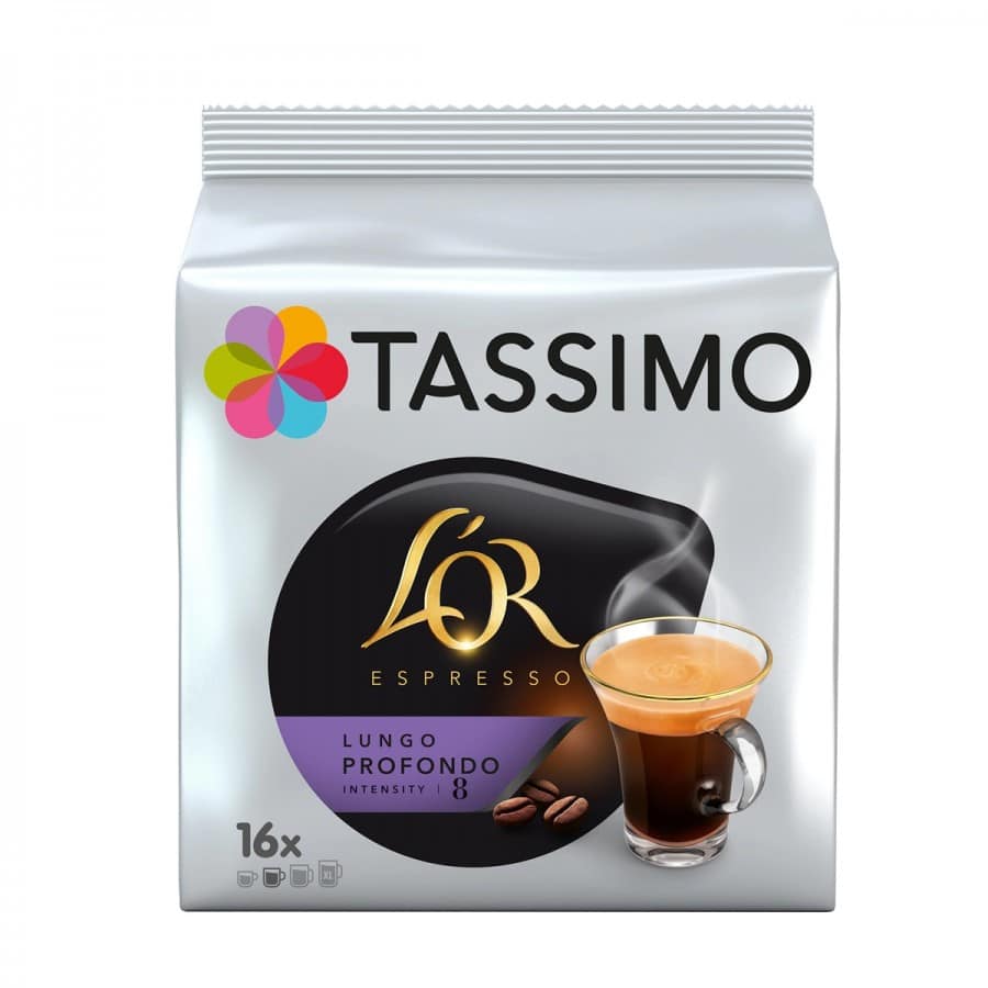 Capsule Tassimo Lor Lungo Profund 16 buc - Espresso cu Crema si Aroma Scortisoara