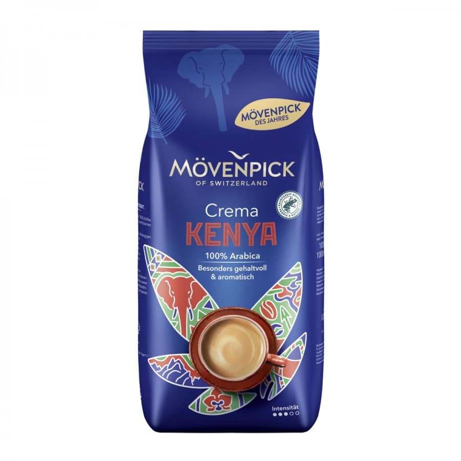 Movenpick Crema Kenya Cafea Boabe Arabica 1kg Aroma Coacaze Negre