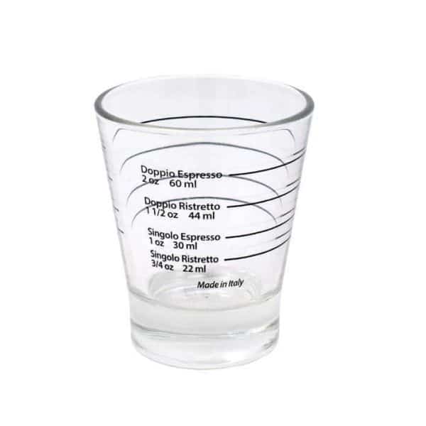 Pahar espresso din sticla gradat 60ml cu scale precise pentru testare profesionala