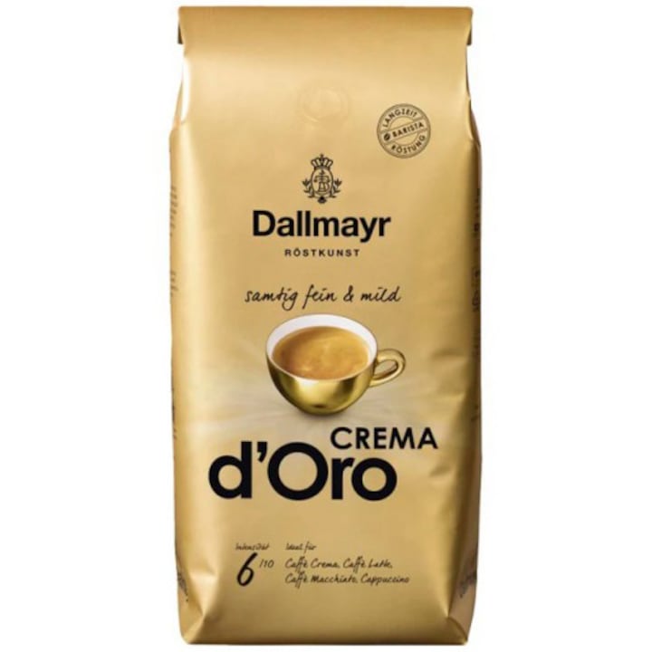 Cafea boabe Dallmayr Crema Doro espresso 1 kg pentru espressor
