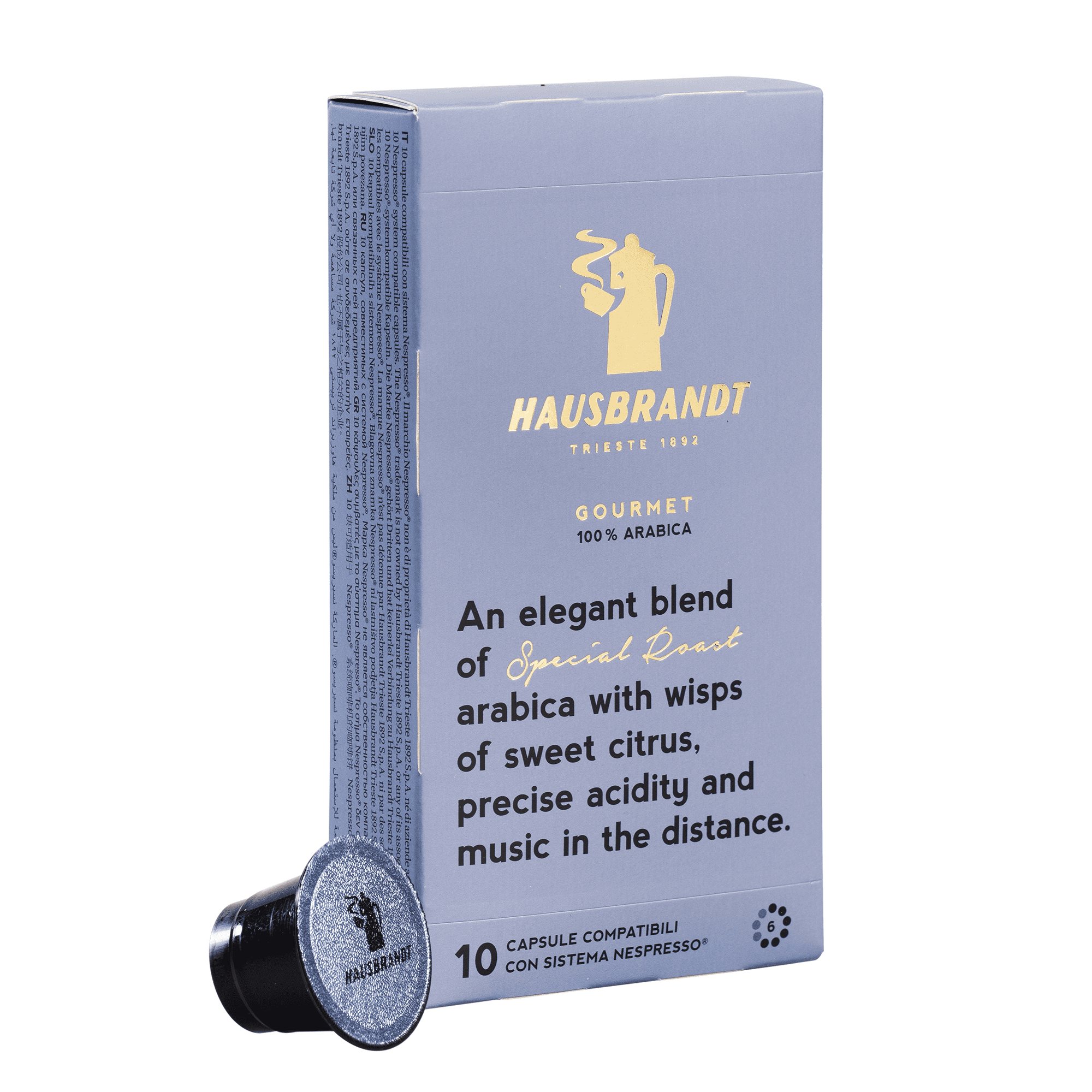 Capsule Cafea Hausbrandt Gourmet 100% Arabica 10 Bucati Compatibile Nespresso