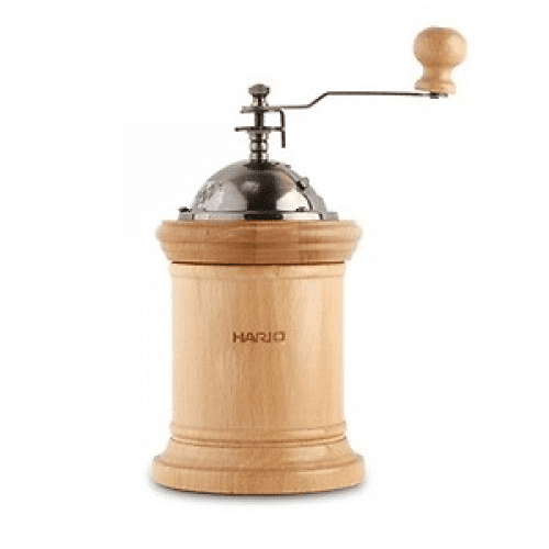 Hario Classic Column rasnita manuala de cafea cu burghie ceramica si corp din lemn