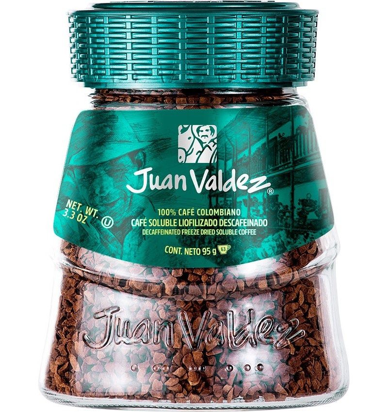Cafea solubila decofeinizata Juan Valdez 95g - 10 pliculete