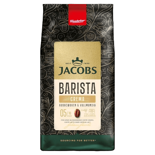 Jacobs Barista Crema 1kg boabe cu note de citrice pentru espressor automat