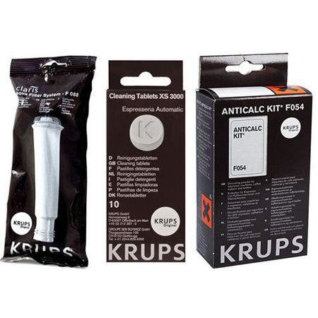 Krups kit intretinere complet cu pastile curatare si decalcifiant